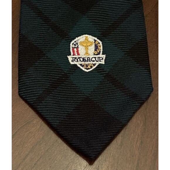 Polo Ralph Lauren Green Blue Hand Made 100% Wool Men’s Neck Tie Made In Italy - Picture 1 of 9